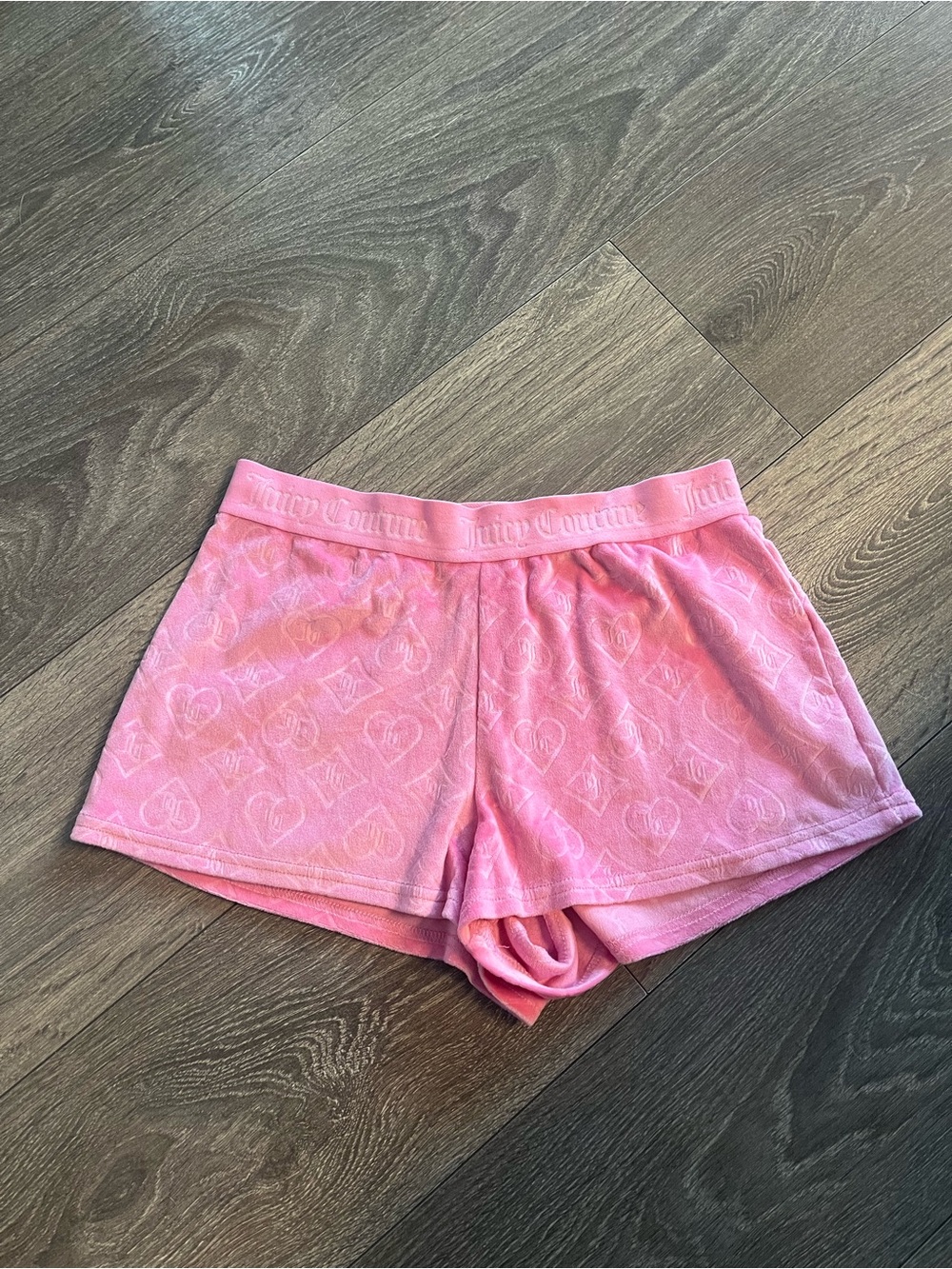 Juicy Couture Light Pink Terry Logo Lounge Shorts